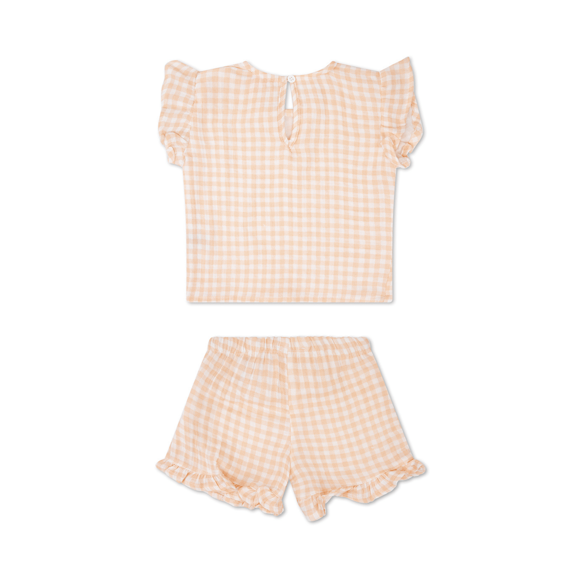 Sunset Grid | Girls blancs oranges Set Beach-Muslin