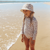 Léopard | Troisse de bain UV Girls Kaki avec manches longues