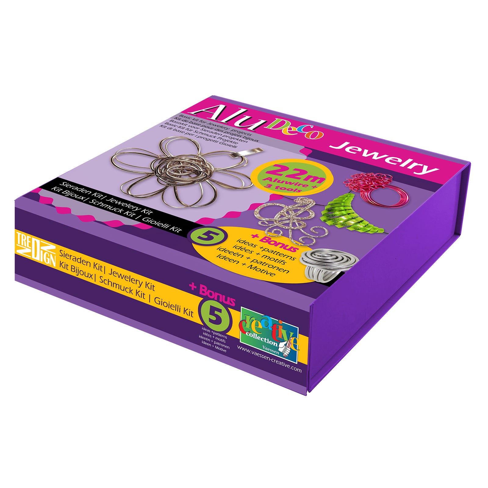 Vaessen creative • Kit bijoux alu déco 28pcs.