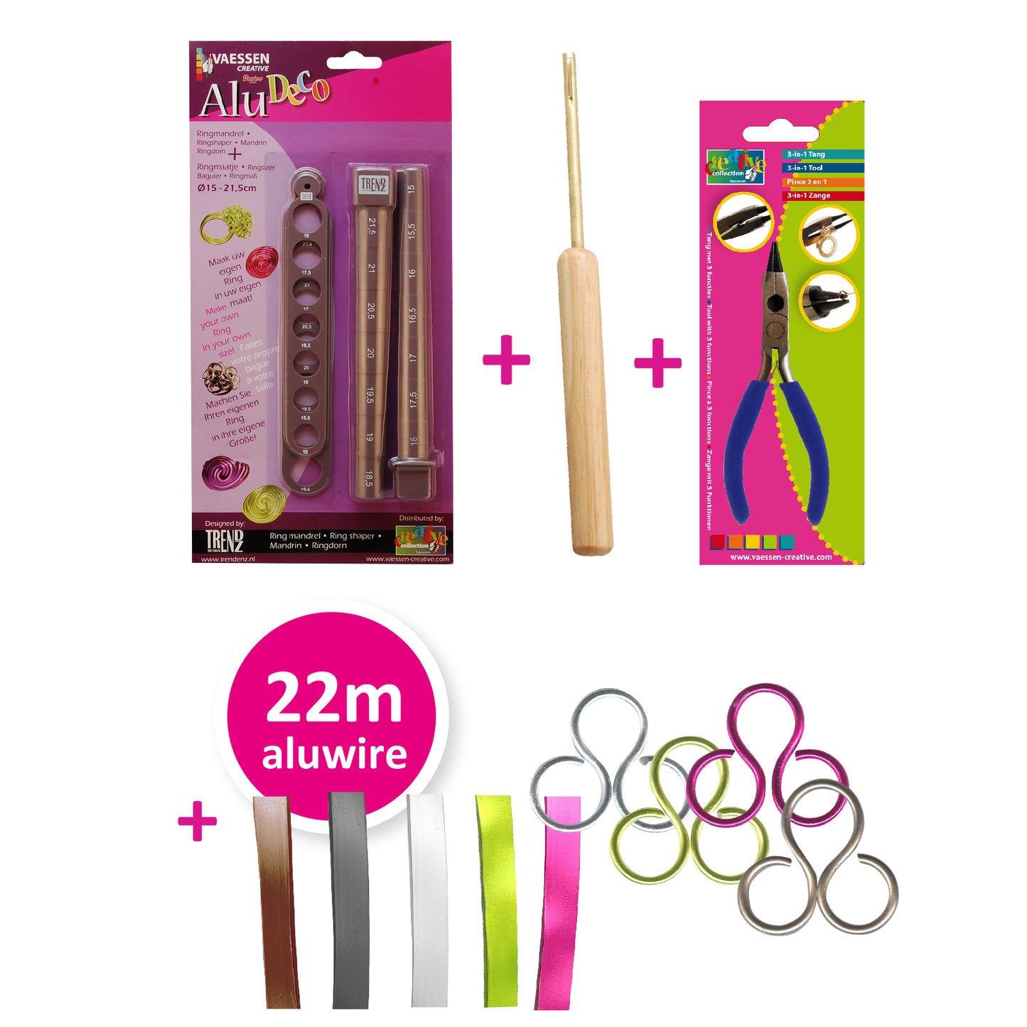 Vaessen creative • Kit bijoux alu déco 28pcs.