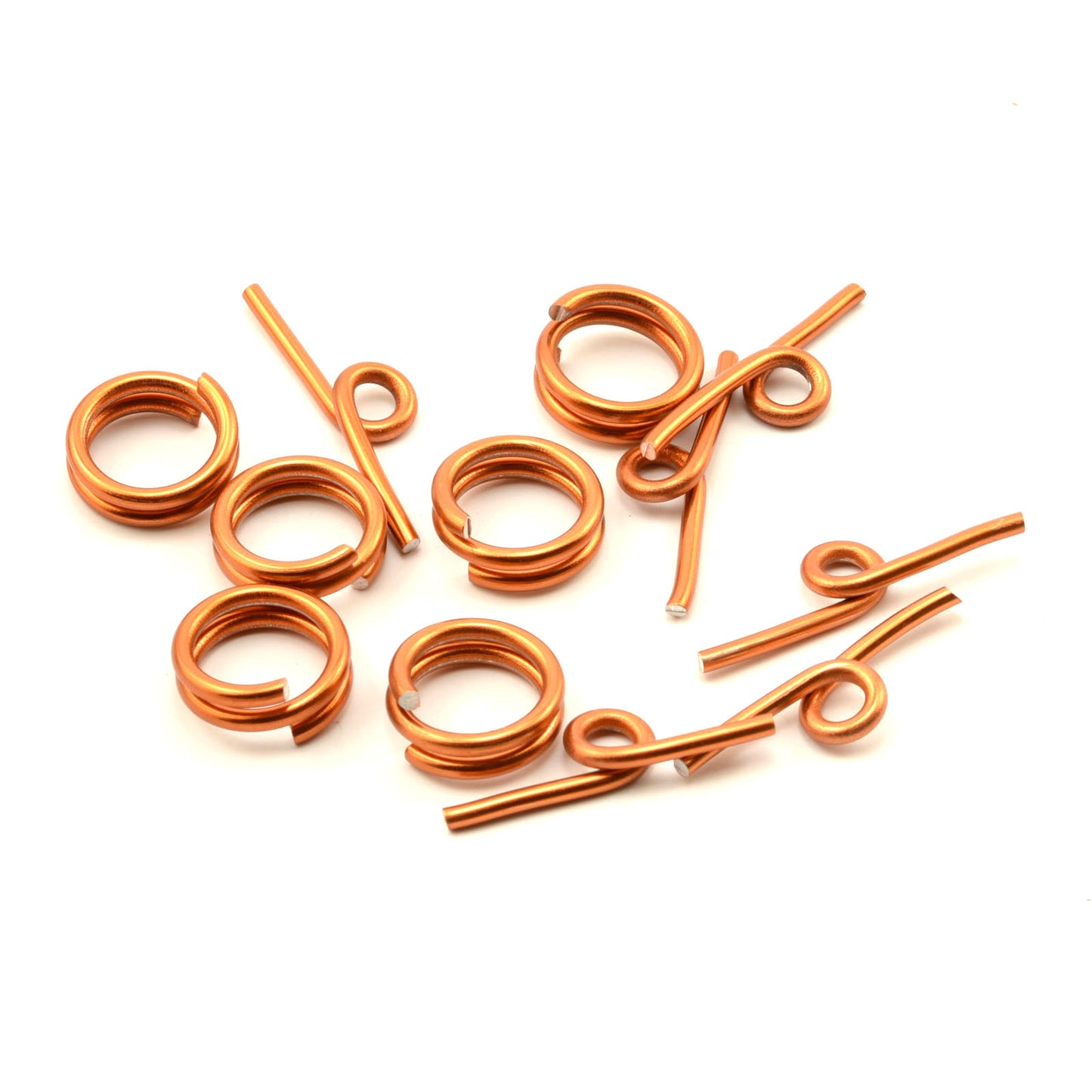 Vaessen creative • fermoir à bascule alu déco 6pcs orange cuivre