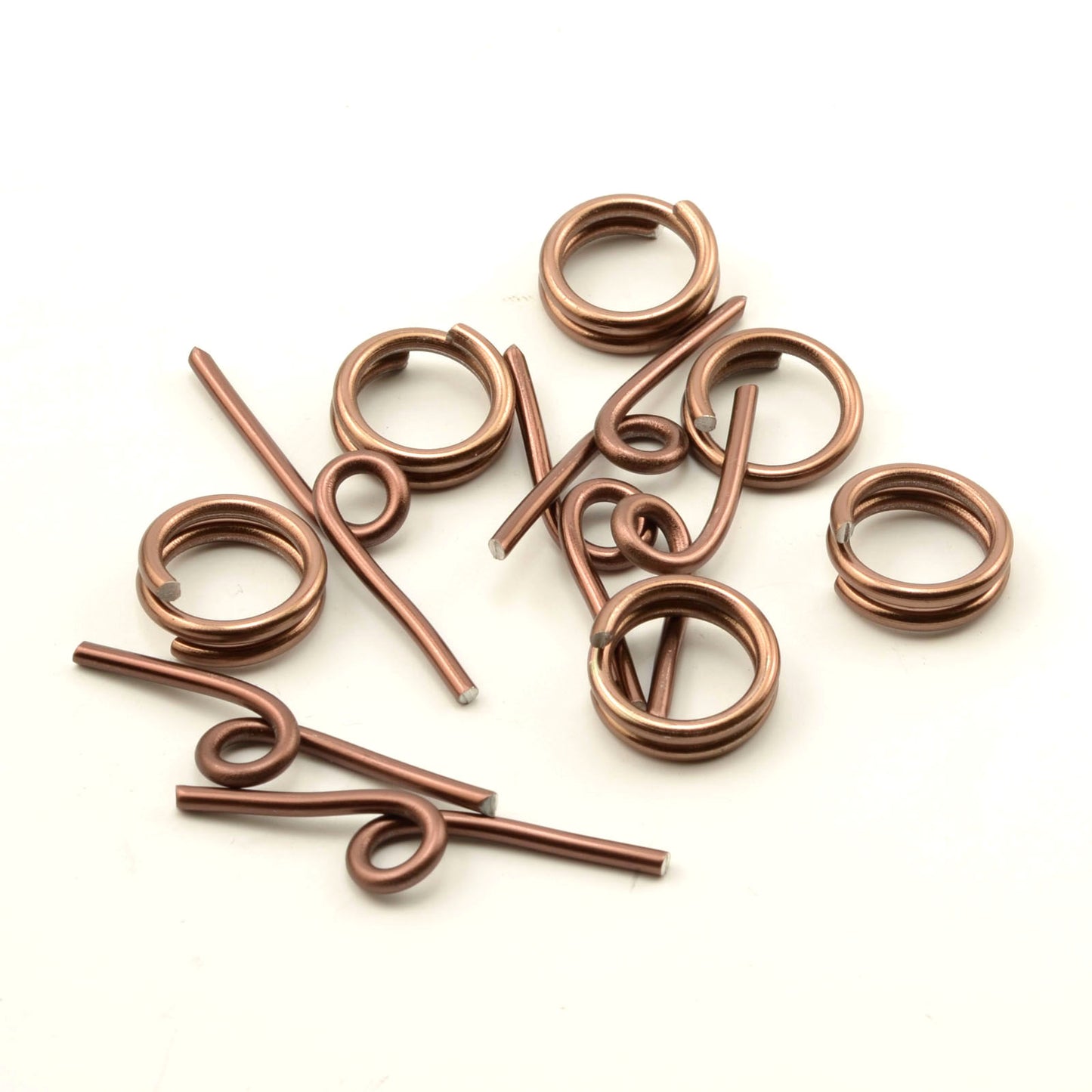 Vaessen creative • fermoir à bascule alu déco 6pcs chocolat
