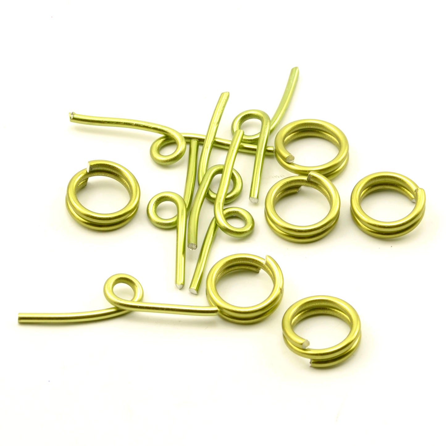 Vaessen creative • fermoir à bascule alu déco 6pcs vert pomme