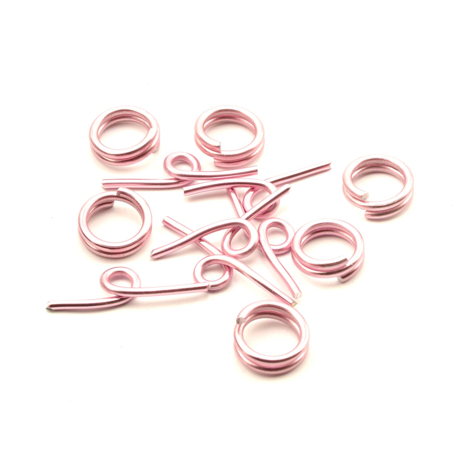 Vaessen creative • fermoir à bascule alu déco 6pcs rose