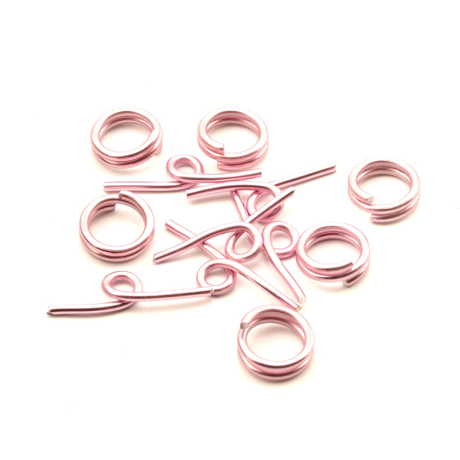 Vaessen creative • fermoir à bascule alu déco 6pcs rose
