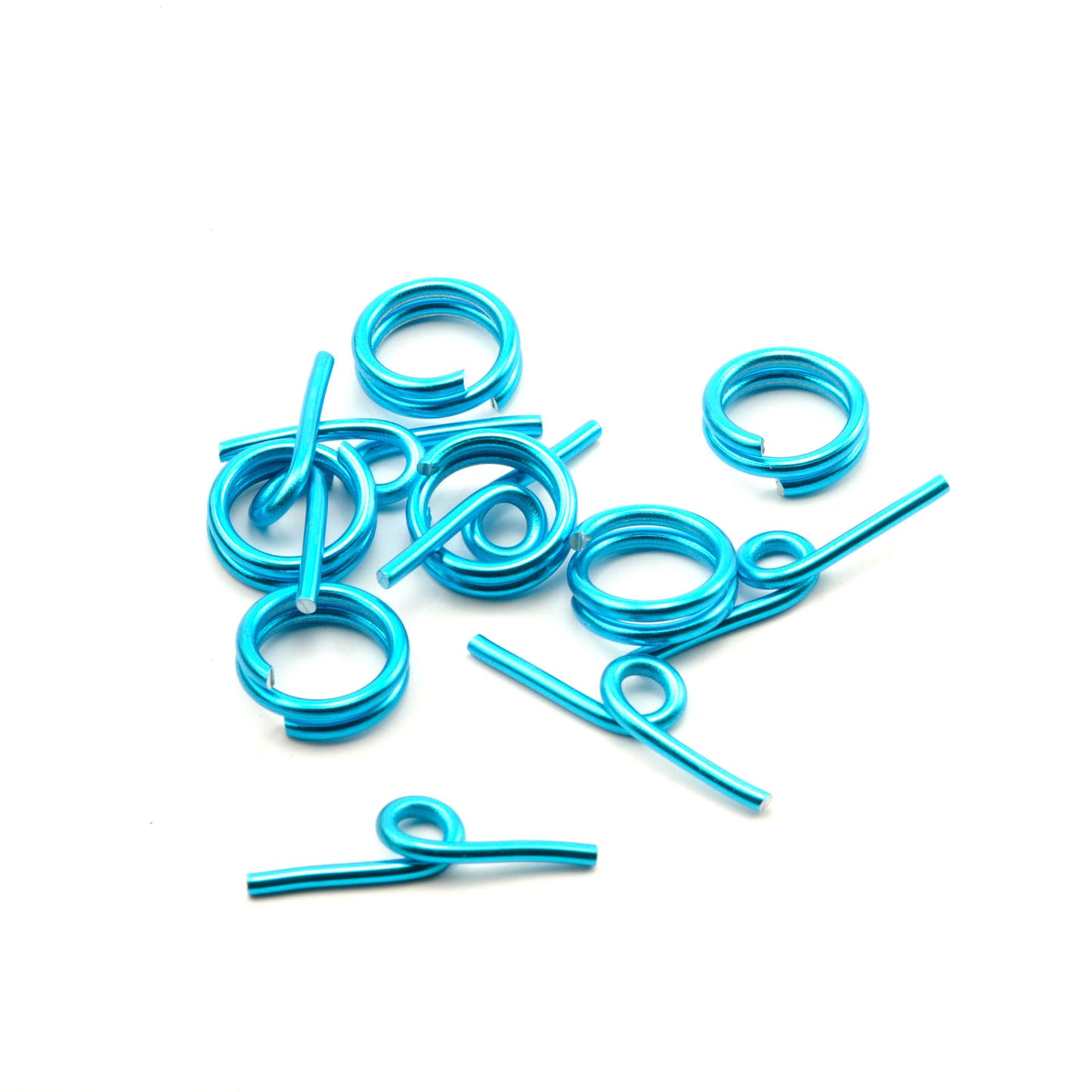 Vaessen creative • fermoir à bascule alu déco 6pcs turquoise