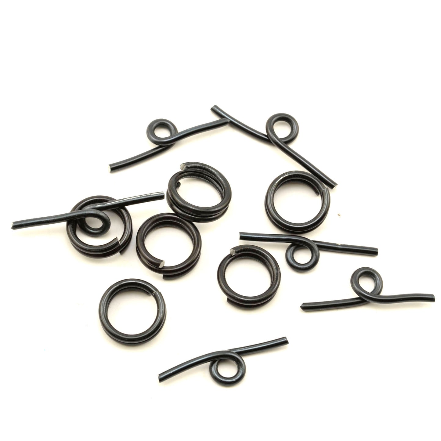 Vaessen creative • fermoir à bascule alu déco 6pcs noir