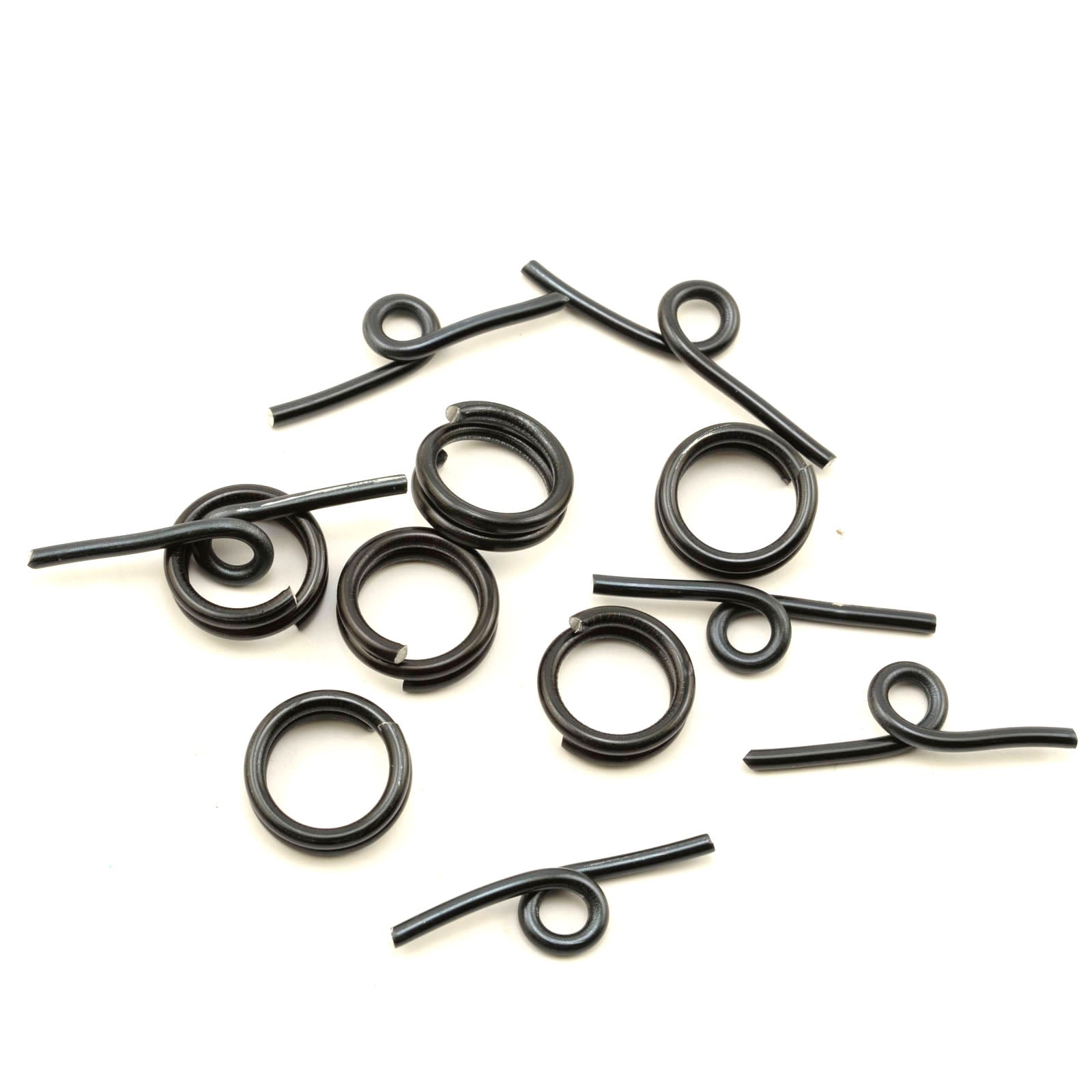 Vaessen creative • fermoir à bascule alu déco 6pcs noir