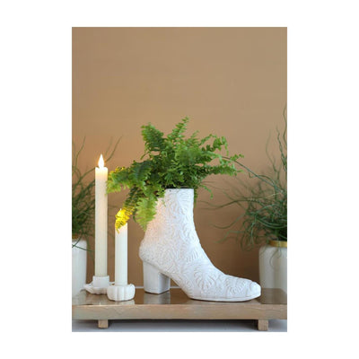 Idées 4 saisons vase bottillon crème ø7x22x19cm