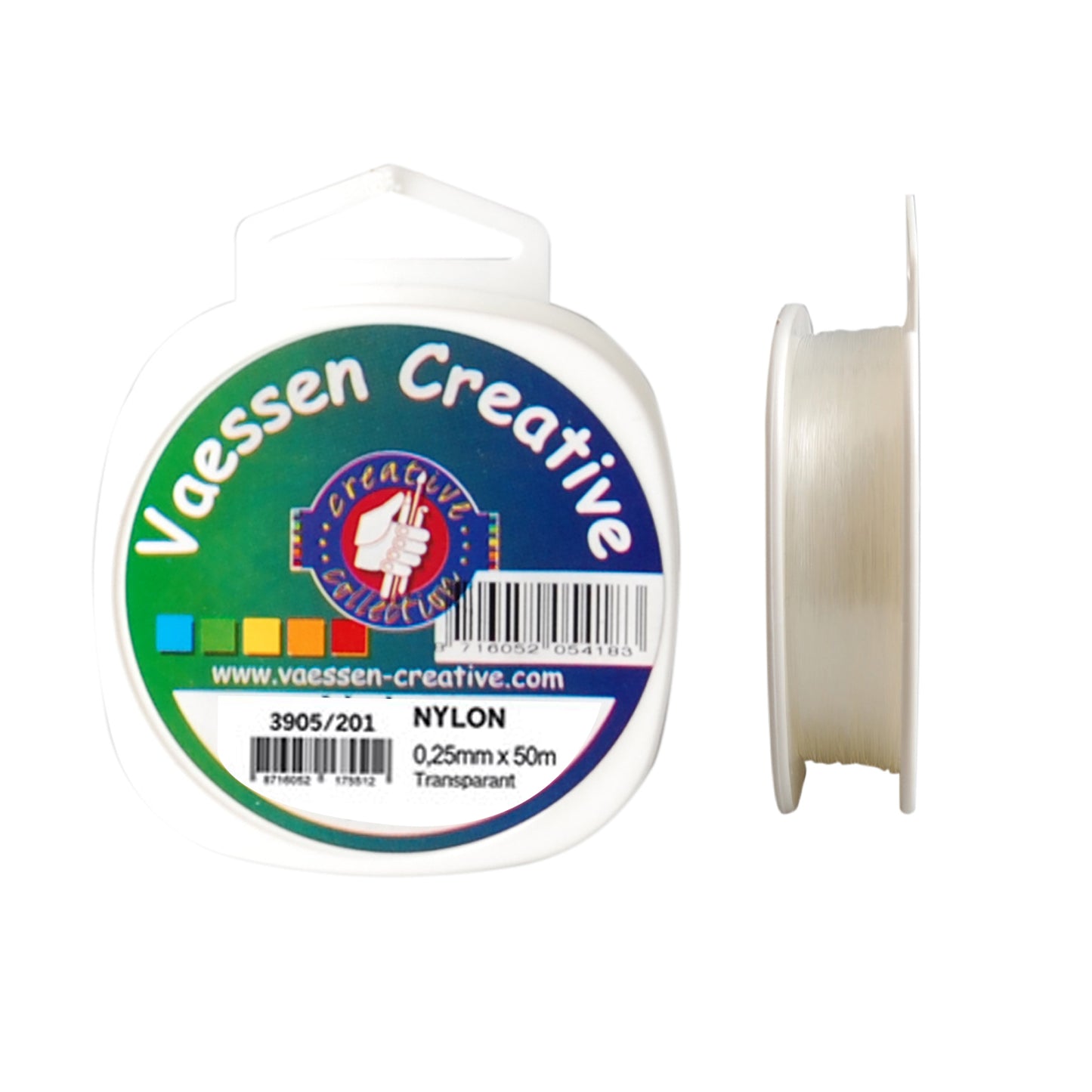 Vaessen creative • fil nylon 0,25mm 50m transparent