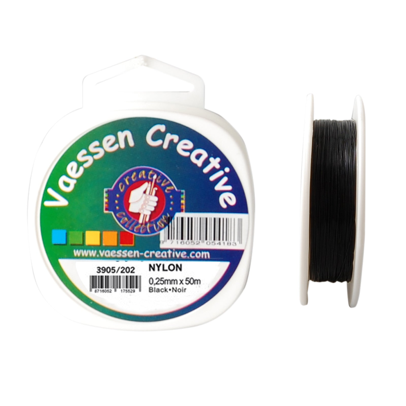 Vaessen creative • fil nylon 0,25mm 50m noir