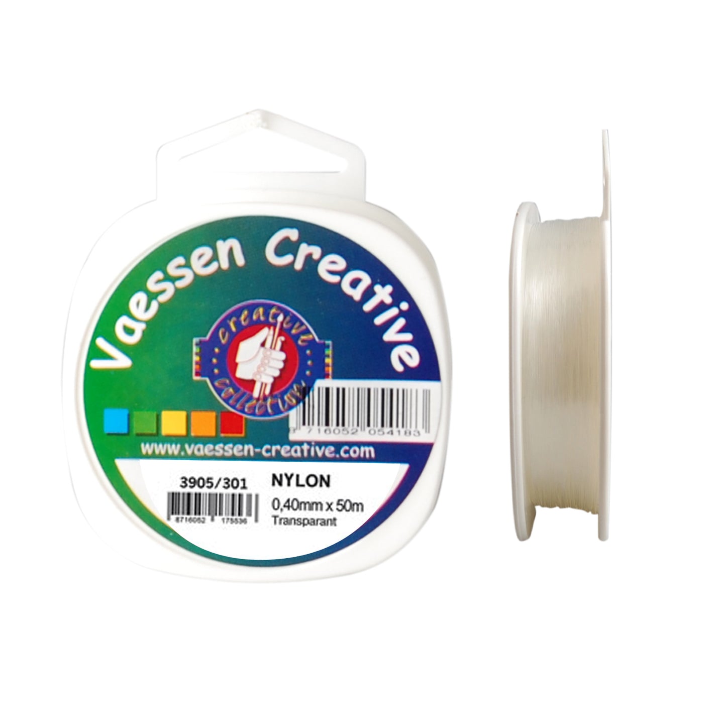 Vaessen creative • fil nylon 0,4mm 50m transparent