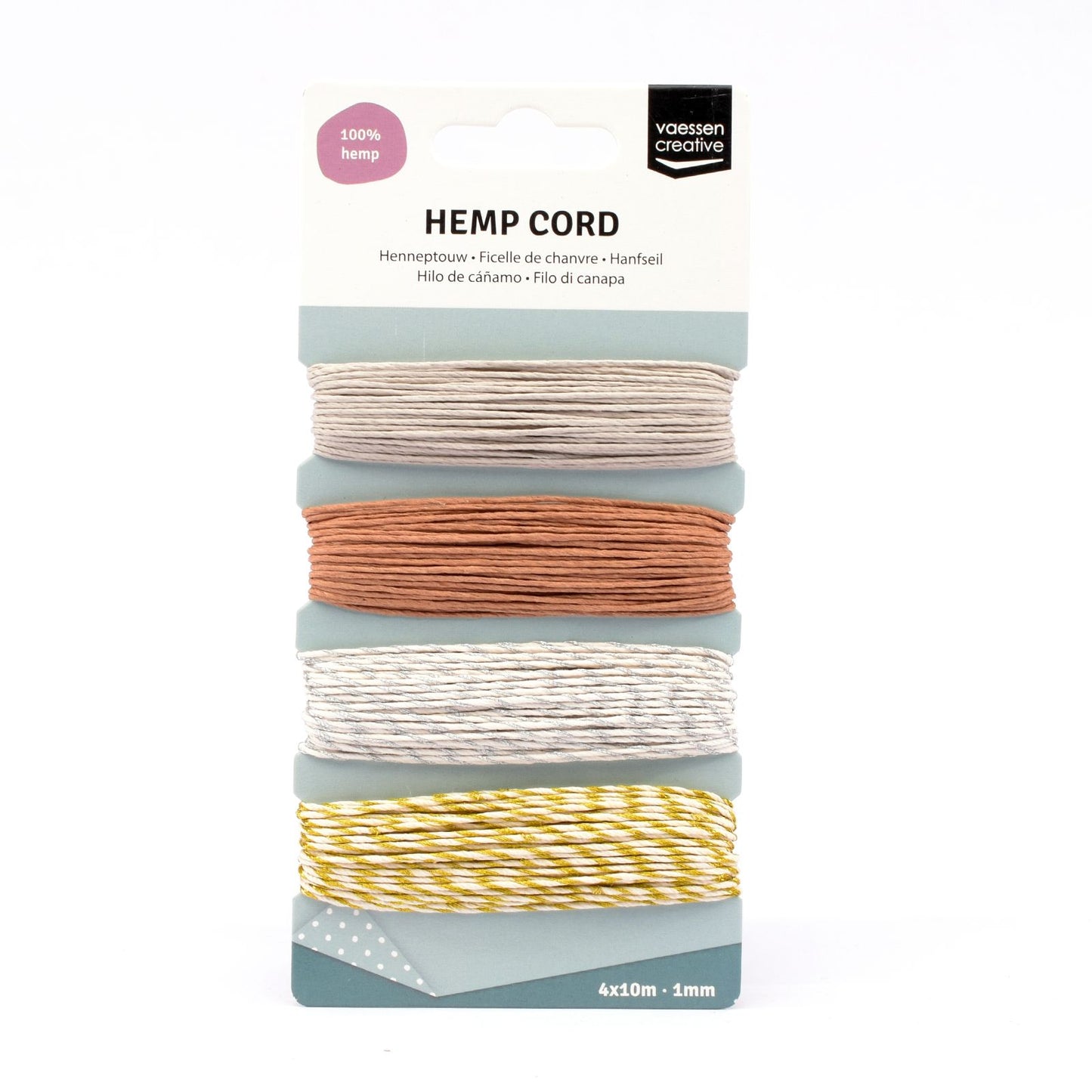 Vaessen creative • assortiment de cordes de chanvre 4x10m Noël