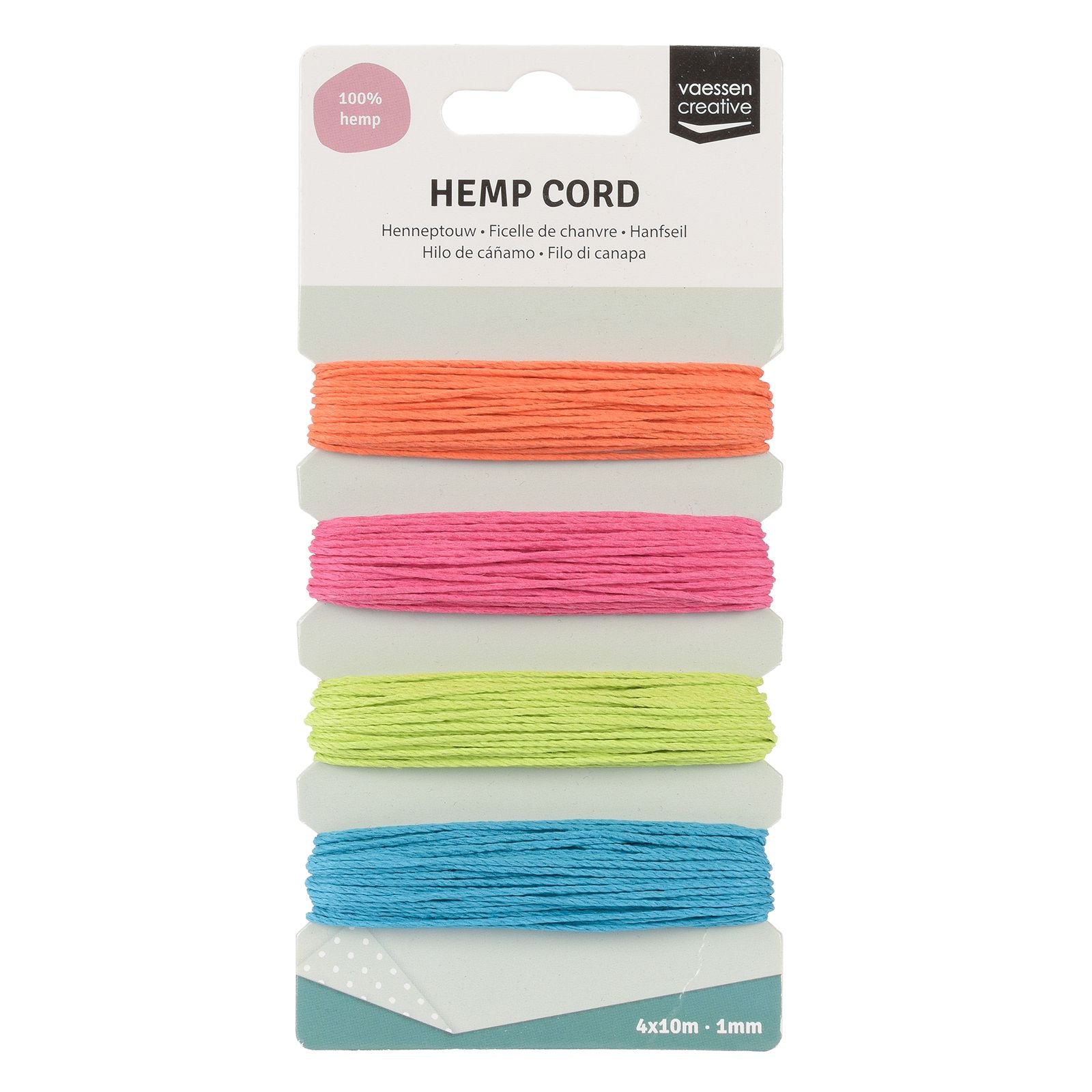 Vaessen creative • assortiment de cordes de chanvre 4x10m été