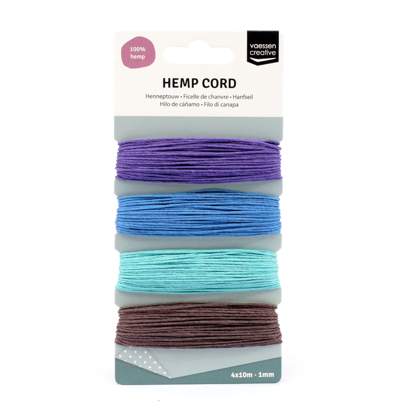 Vaessen creative • assortiment de cordes de chanvre 4x10m hiver