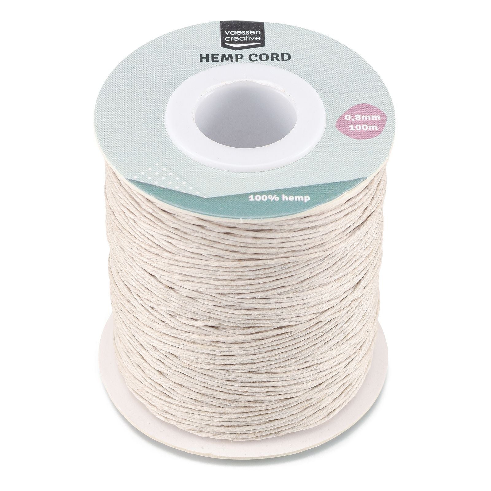 Vaessen creative • corde de chanvre naturel 0,8mmx100m
