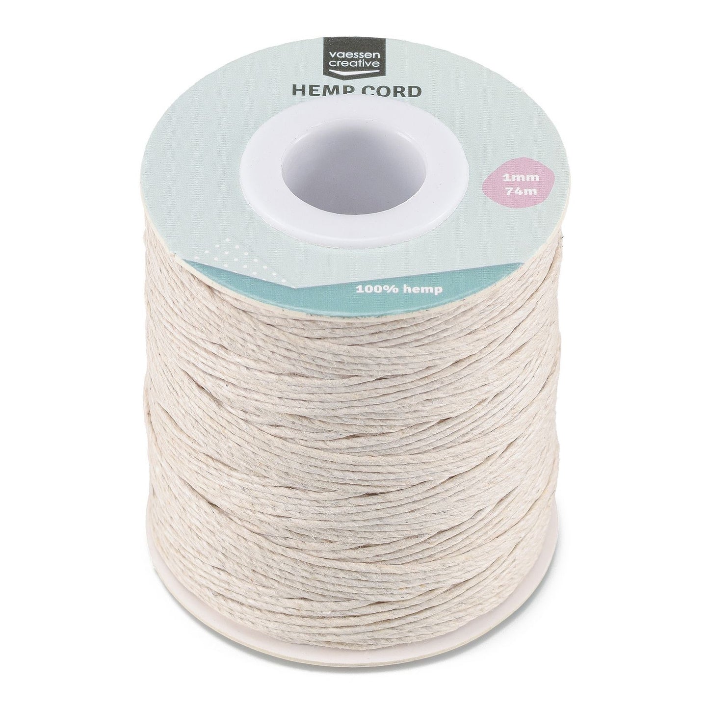 Vaessen creative • corde de chanvre naturel 1mmx74m