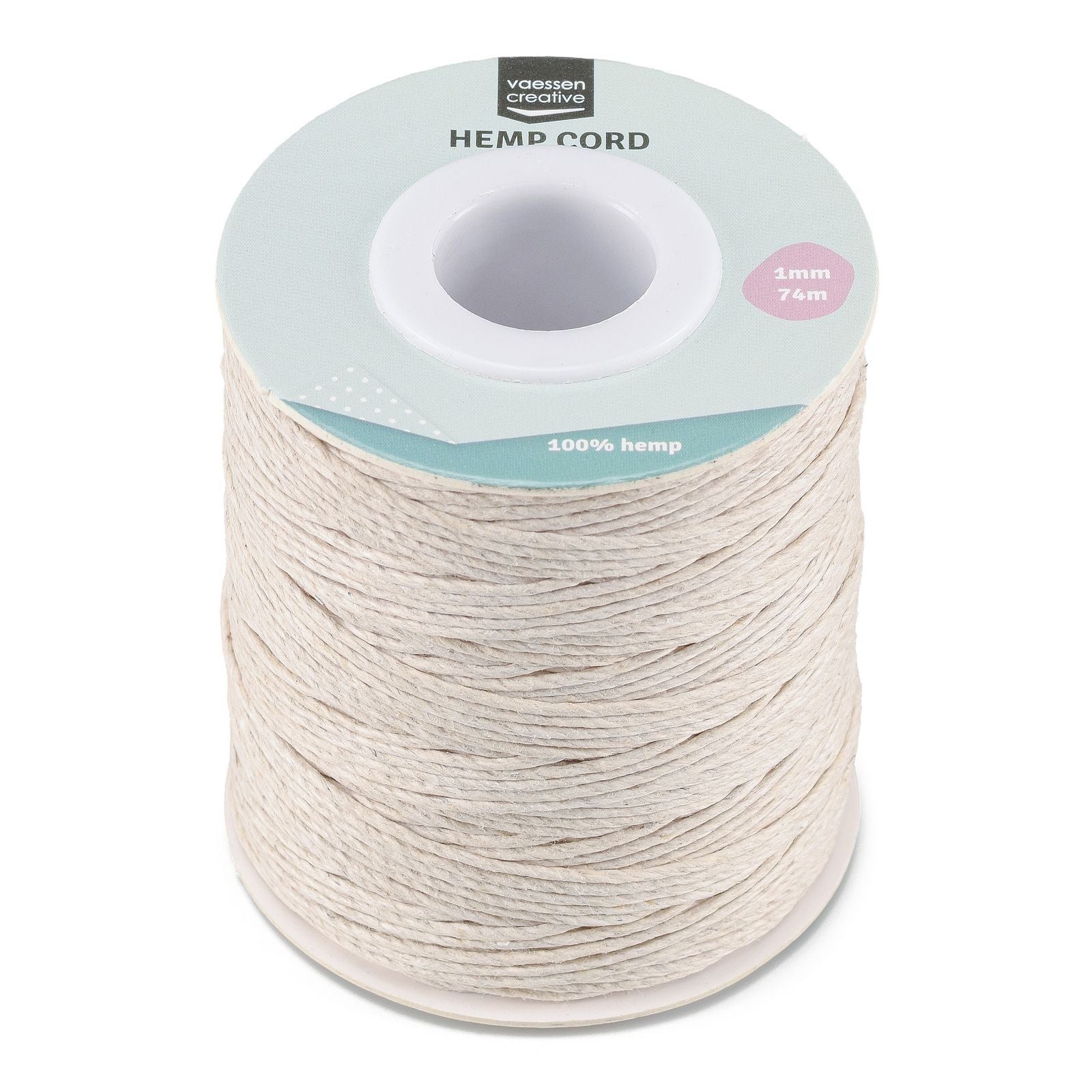 Vaessen creative • corde de chanvre naturel 1mmx74m