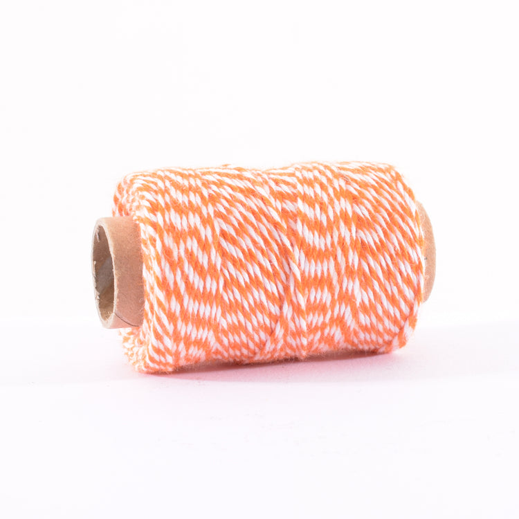Vaessen creative • ficelle de boulanger 45m orange-blanc 1mm