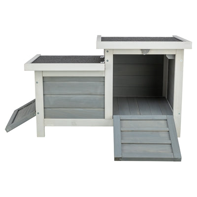 Maison de rongeurs trixie avec 2 entrées blanc gris
