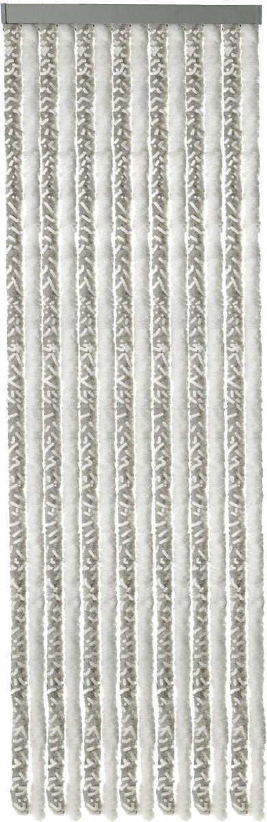 Arisol rideau anti-mouches queue de chat - rideau caravane 185x56 cm - gris blanc