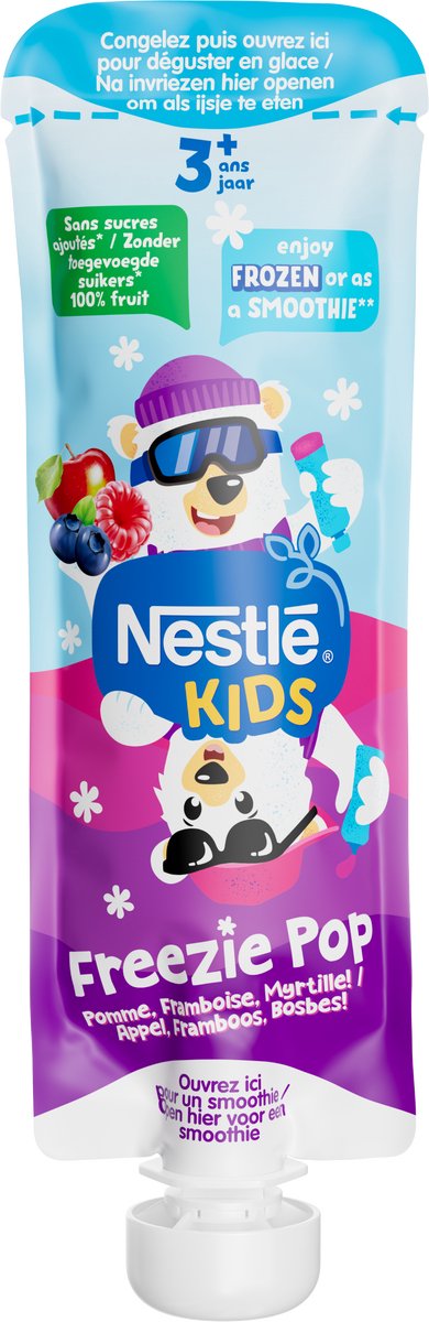 Nestlé enfants freezie pop pomme framboise myrtille - 3+ ans - 12 x 70g