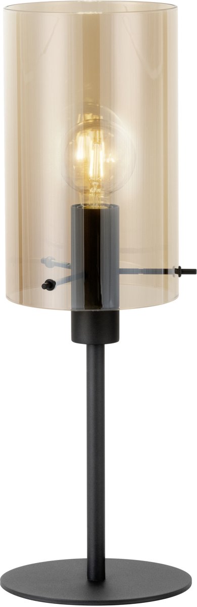 Lampe de table Eglo polverara - 1 lumière - ø18 cm - E27 - noir
