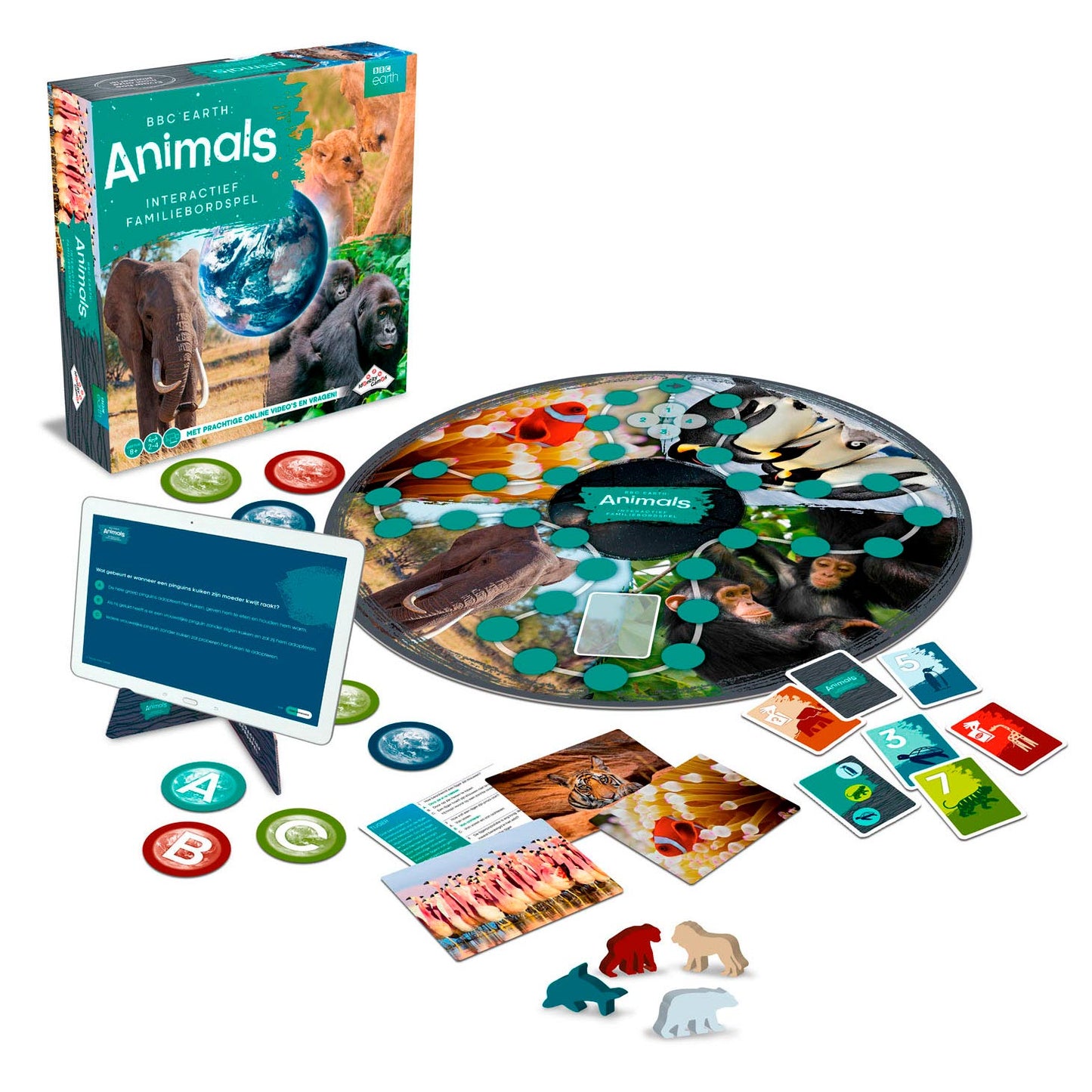 Jeux d'identité BBC Earth Animals Interactive Family Board Game