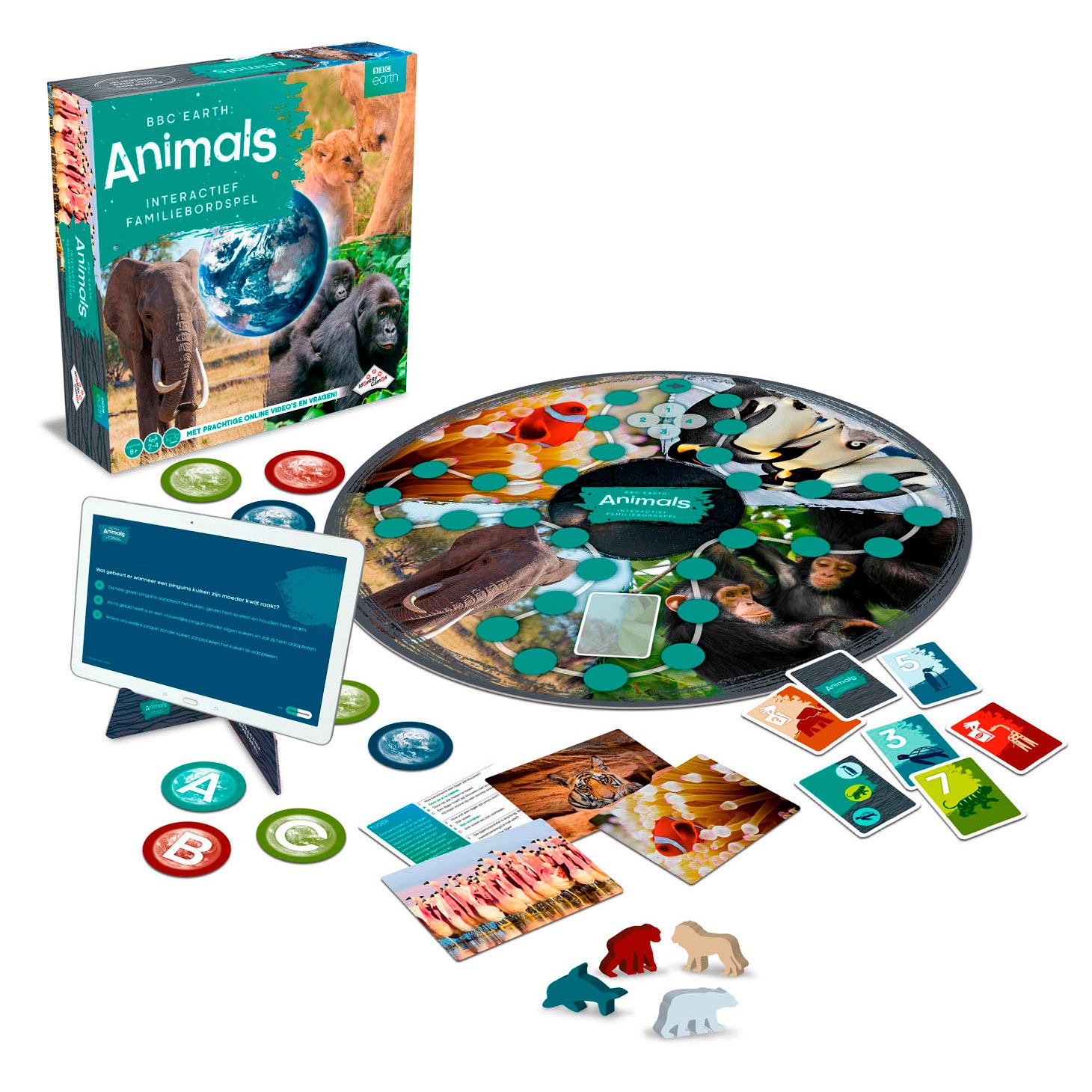 Jeux d'identité BBC Earth Animals Interactive Family Board Game