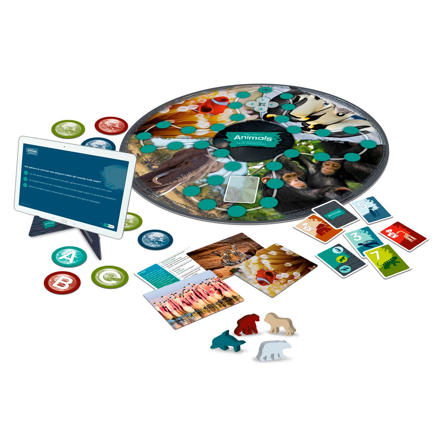 Jeux d'identité BBC Earth Animals Interactive Family Board Game