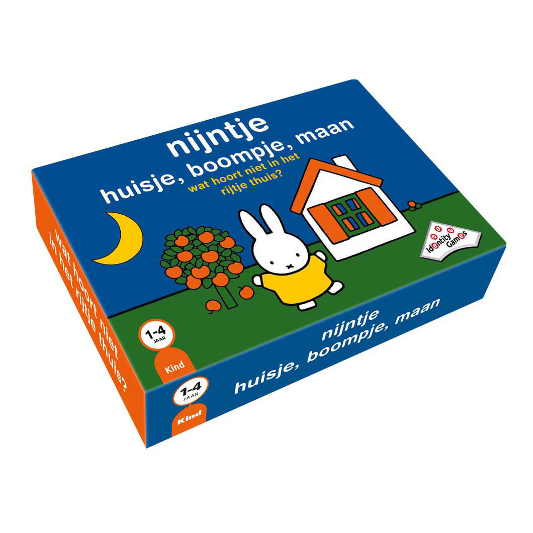 Jeux d'identité Miffy jeu de cartes maison, arbre, lune