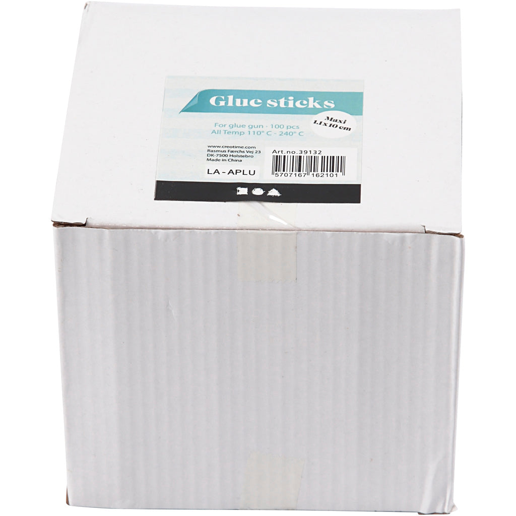 Recharges pour pistolet à colle Creativ company maxi, l: 10 cm, d 11 mm, 100 pièces 1 boîte