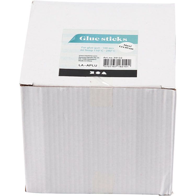Recharges pour pistolet à colle Creativ company maxi, l: 10 cm, d 11 mm, 100 pièces 1 boîte