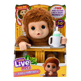 Moose Toys Littel Live Pets My Baby Monkey Play Figure