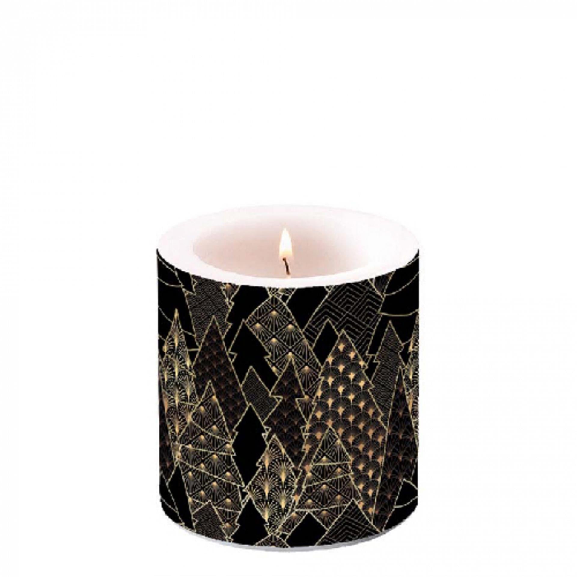Bougie d'ambiance arbres de luxe noir