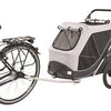 Chariot de vélo de chien trixie gris pliable