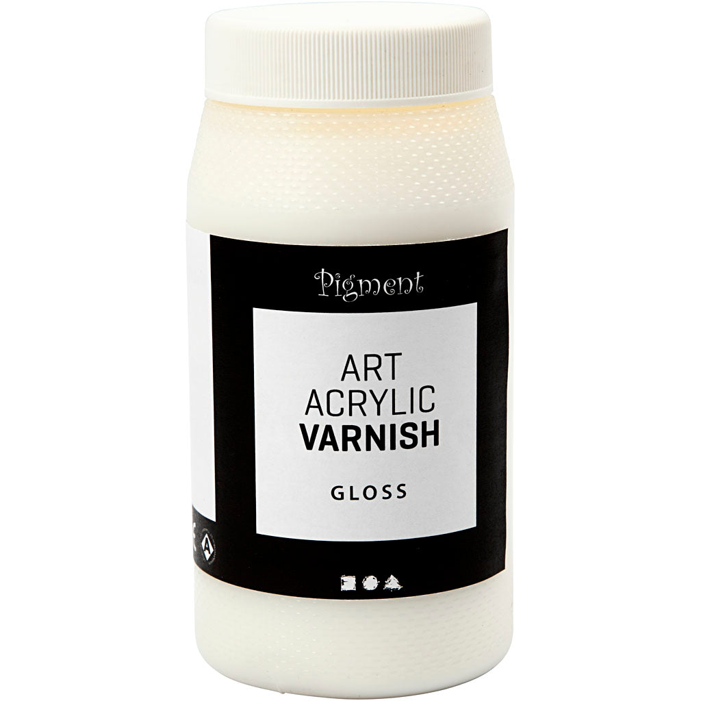 Creativ company art vernis acrylique, transparent brillant, blanc, 500 ml 1 boîte