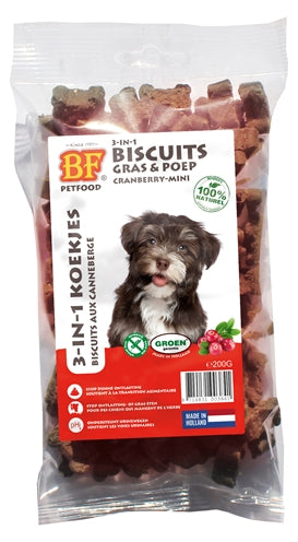 Biofood 3 en 1 biscuits pour chiens avec une canneberge mini