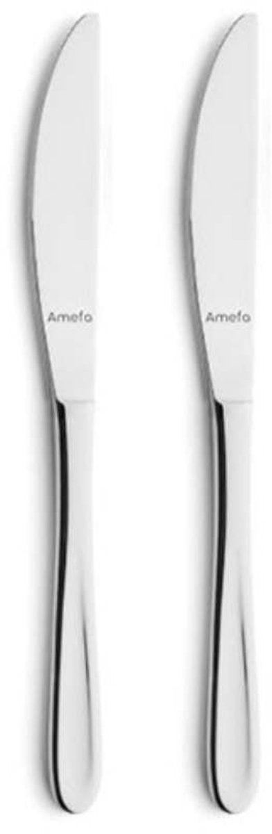 Amefa - monaco - set de couteaux à dessert 2 pièces - pour 2 personnes - couleur argent - acier inoxydable - passe au lave-vaisselle - 18 10 - 2 personnes