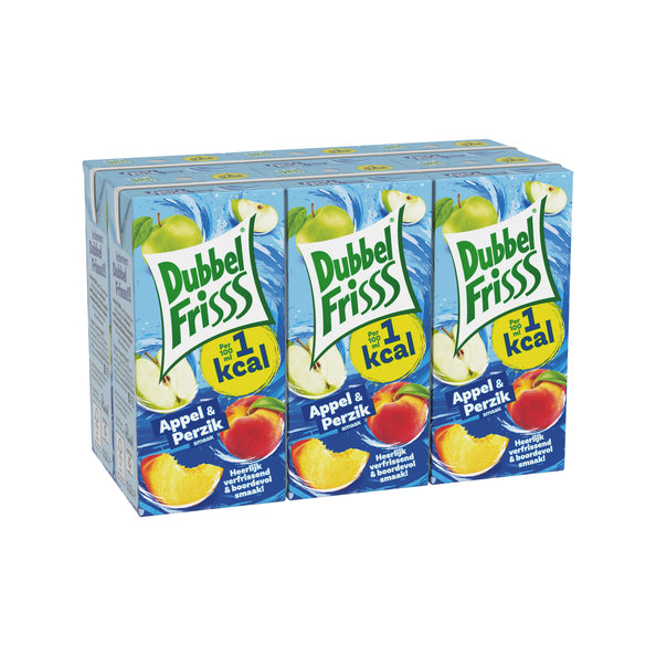Dubbelfrisss pomme pêche pack 200 ml 5 x 6-pack
