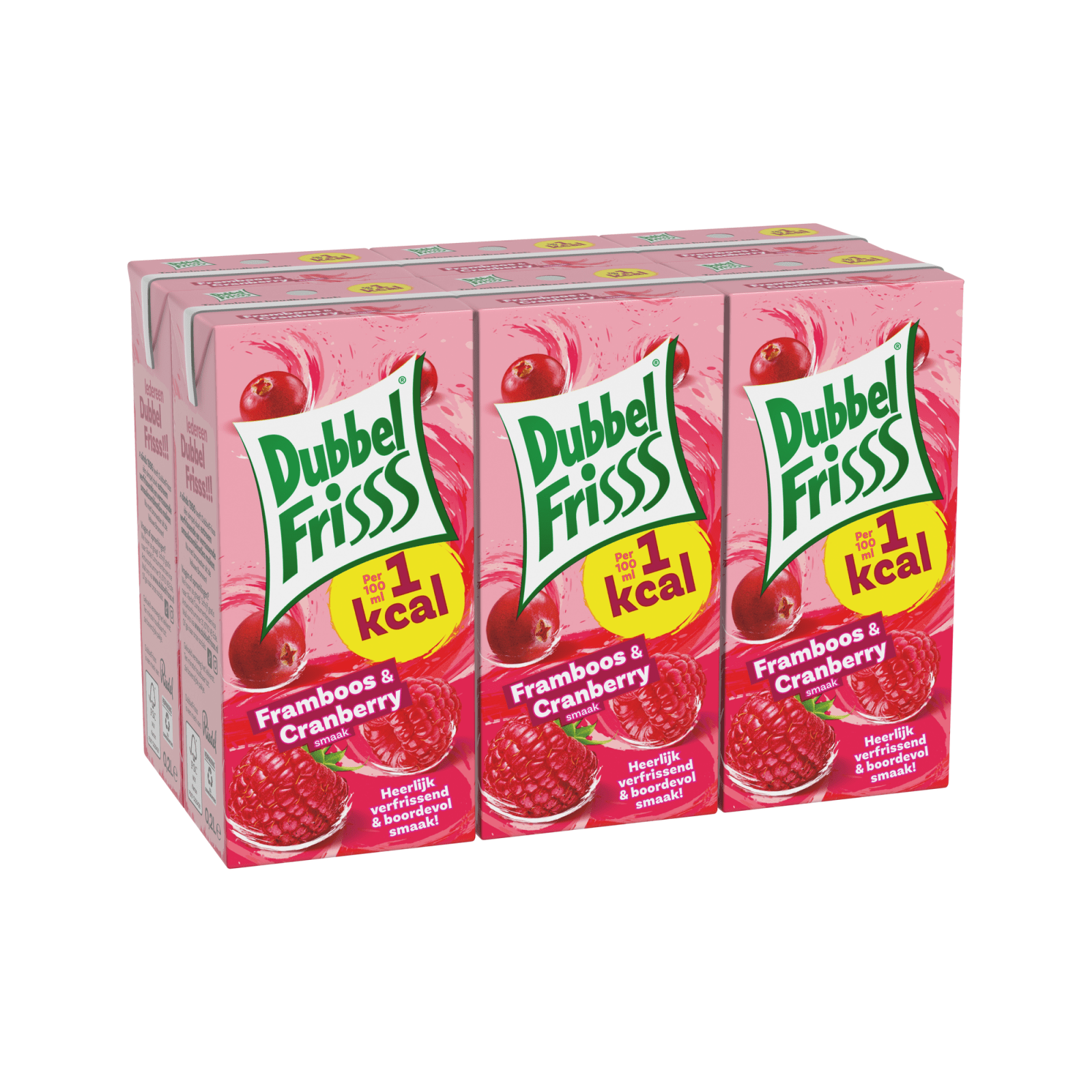 Dubbelfrisss framboise canneberge pack 5x pack de 6 (200ml)