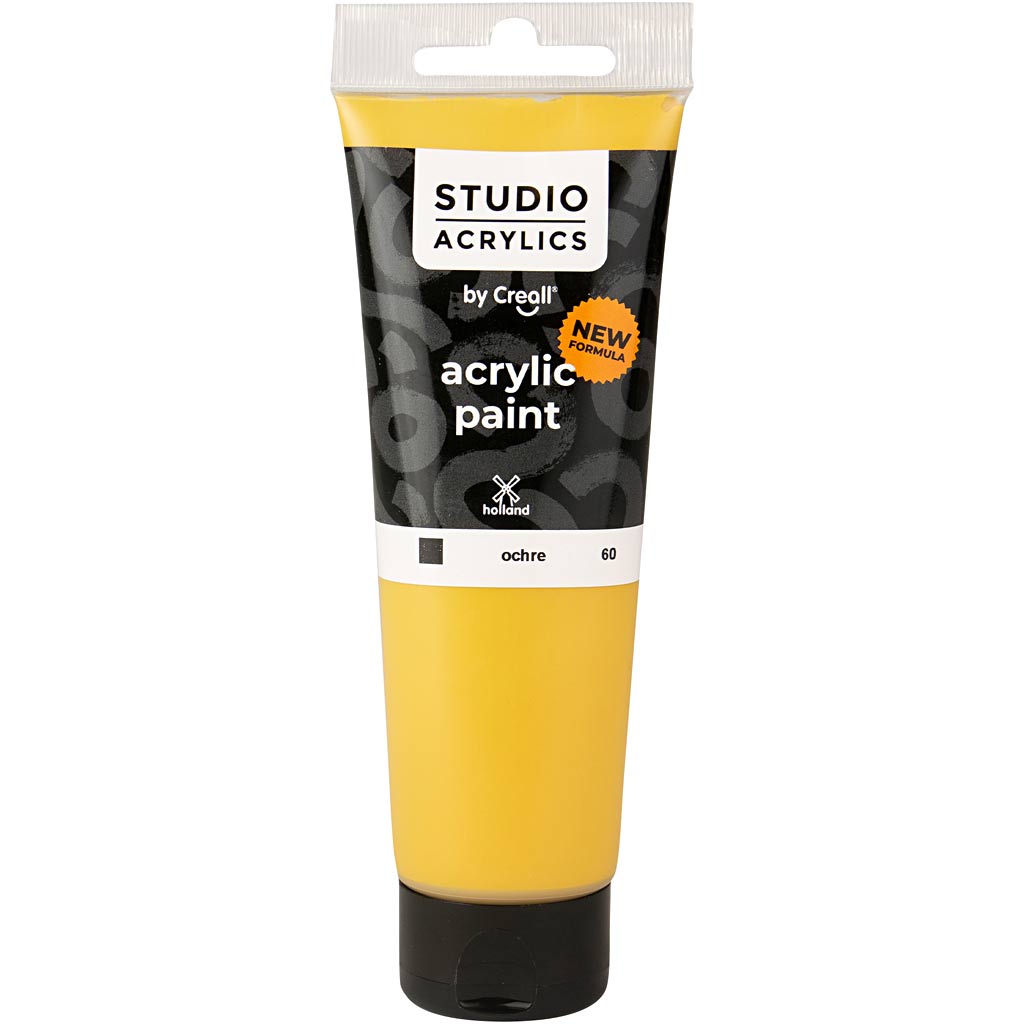 Peinture acrylique Creall Studio, opaque, ocre (60), 120 ml 1 flacon