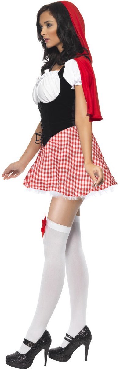Tenue sexy à capuche rouge Smiffys - choix de taille : taille s