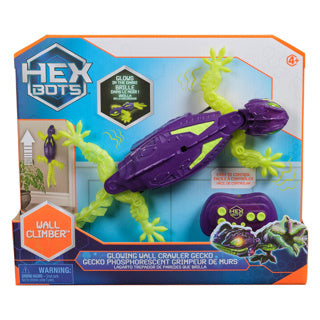 Hex bots - gecko rampant mural qui brille dans le noir rc - robot - jouet robot rechargeable avec télécommande