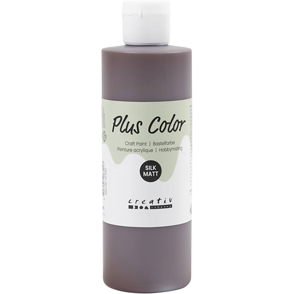 Plus de peinture acrylique couleur, chocolat, 250 ml 1 bouteille