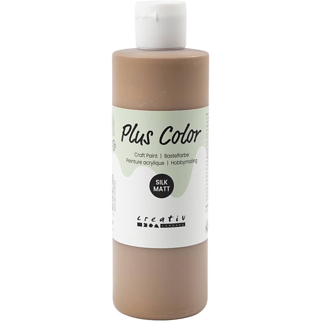 Peinture acrylique Plus Color, marron clair, 250 ml 1 bouteille
