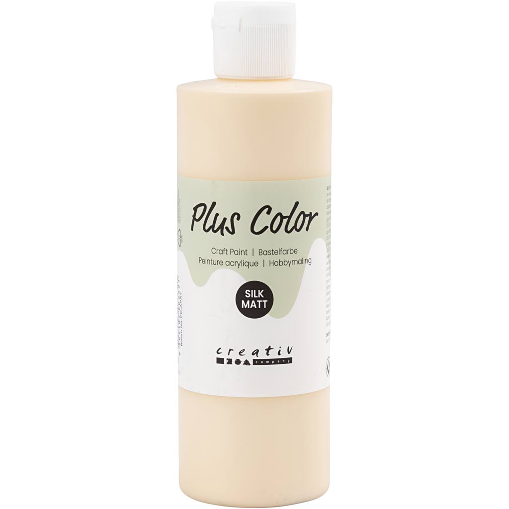 Plus de peinture acrylique couleur, légèrement beige, 250 ml 1 bouteille