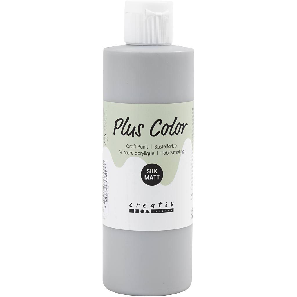 Peinture acrylique Plus Color, gris pluie, 250 ml 1 bouteille