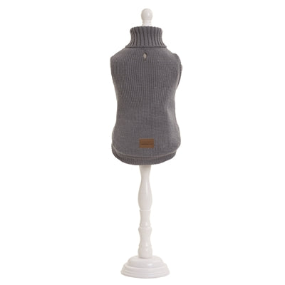Pull pour chien Croci col moscou gris
