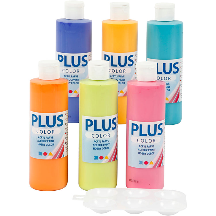 Peinture acrylique Plus Color, 6x250 ml 1 boîte